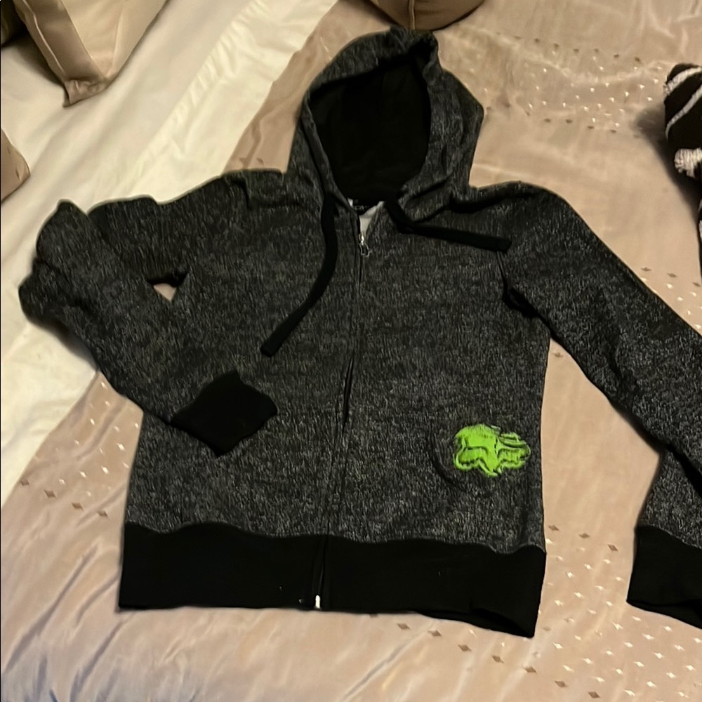Fox Black and Gray Hoodie